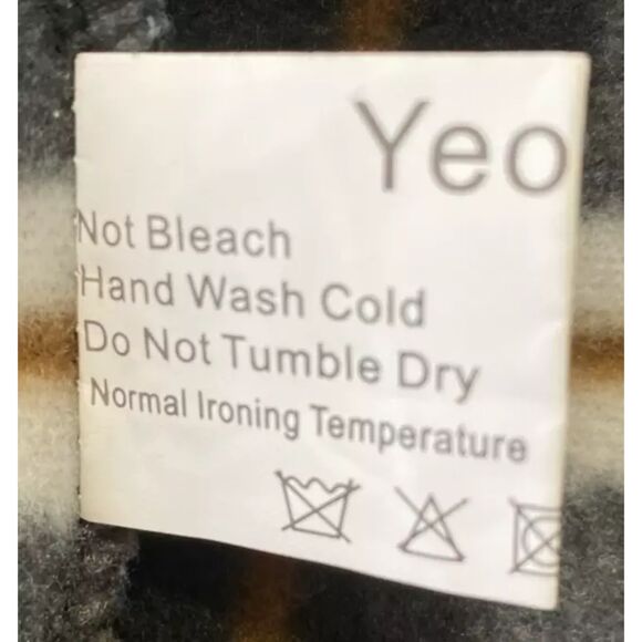 YeoKou Men’s Cardigan Blue Full Zip Cashmere Wool Blend Plaid Lined Size L - Picture 12 of 12